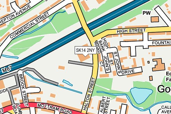 SK14 2NY map - OS OpenMap – Local (Ordnance Survey)
