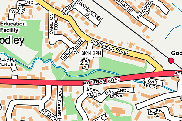 SK14 2PH map - OS OpenMap – Local (Ordnance Survey)