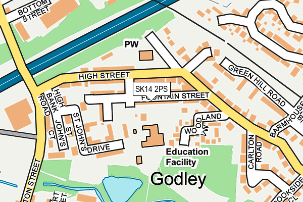 SK14 2PS map - OS OpenMap – Local (Ordnance Survey)