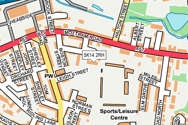SK14 2RH map - OS OpenMap – Local (Ordnance Survey)