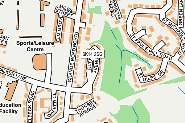 SK14 2SG map - OS OpenMap – Local (Ordnance Survey)