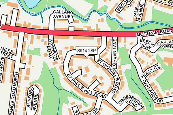 SK14 2SP map - OS OpenMap – Local (Ordnance Survey)