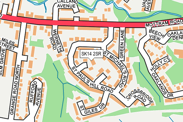 SK14 2SR map - OS OpenMap – Local (Ordnance Survey)