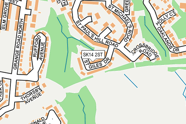 SK14 2ST map - OS OpenMap – Local (Ordnance Survey)
