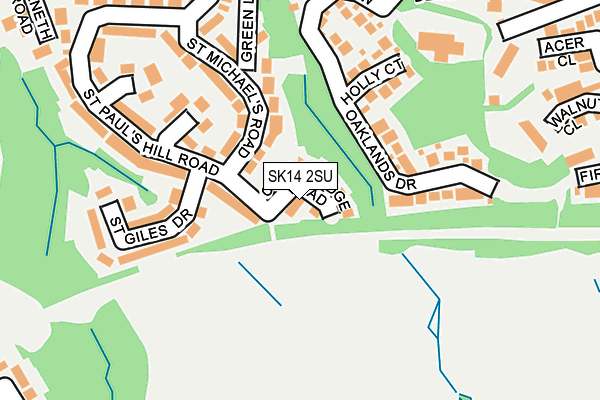 SK14 2SU map - OS OpenMap – Local (Ordnance Survey)