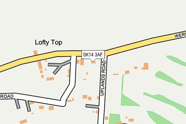 SK14 3AF map - OS OpenMap – Local (Ordnance Survey)
