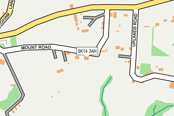 SK14 3AH map - OS OpenMap – Local (Ordnance Survey)