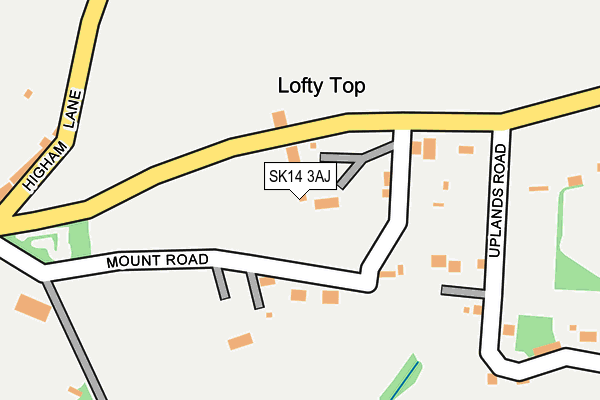 SK14 3AJ map - OS OpenMap – Local (Ordnance Survey)