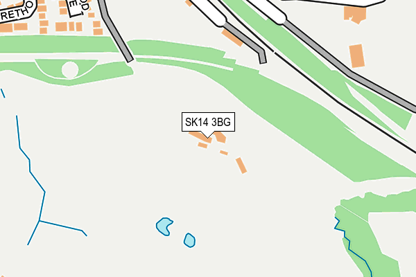 SK14 3BG map - OS OpenMap – Local (Ordnance Survey)