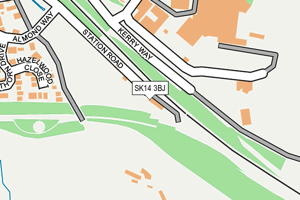 SK14 3BJ map - OS OpenMap – Local (Ordnance Survey)