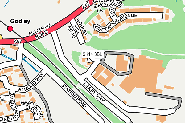 SK14 3BL map - OS OpenMap – Local (Ordnance Survey)