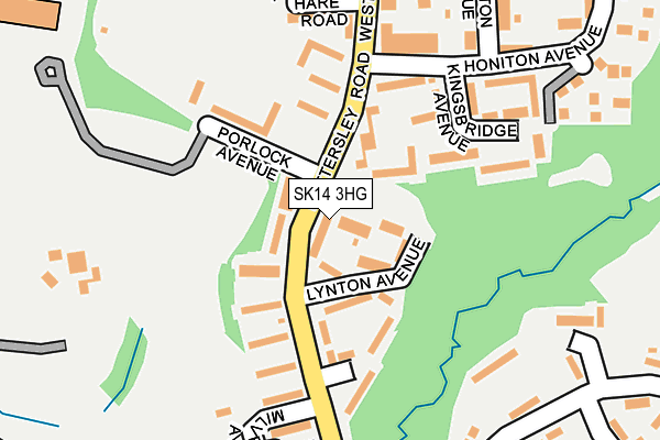 SK14 3HG map - OS OpenMap – Local (Ordnance Survey)
