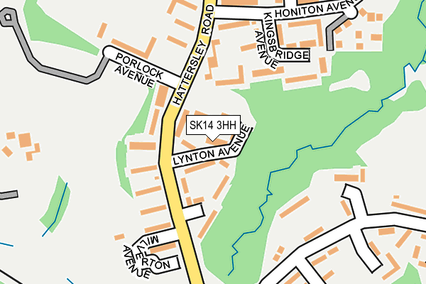 SK14 3HH map - OS OpenMap – Local (Ordnance Survey)