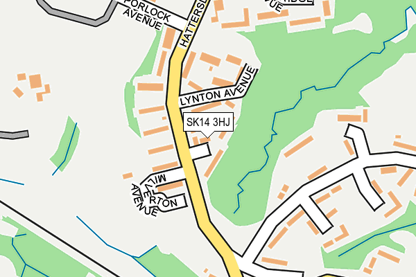 SK14 3HJ map - OS OpenMap – Local (Ordnance Survey)