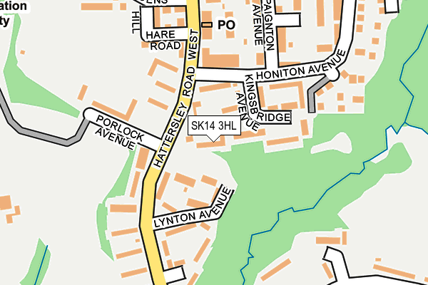 SK14 3HL map - OS OpenMap – Local (Ordnance Survey)