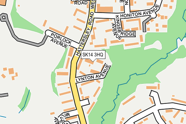 SK14 3HQ map - OS OpenMap – Local (Ordnance Survey)