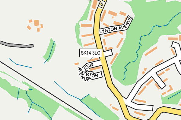 SK14 3LG map - OS OpenMap – Local (Ordnance Survey)