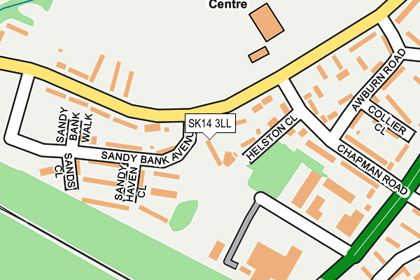 SK14 3LL map - OS OpenMap – Local (Ordnance Survey)