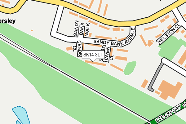 SK14 3LT map - OS OpenMap – Local (Ordnance Survey)