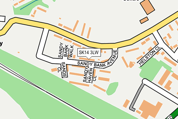 SK14 3LW map - OS OpenMap – Local (Ordnance Survey)