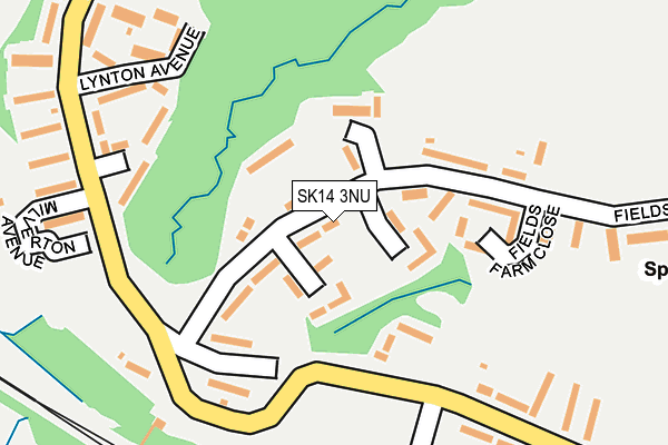 SK14 3NU map - OS OpenMap – Local (Ordnance Survey)