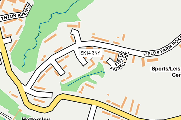 SK14 3NY map - OS OpenMap – Local (Ordnance Survey)