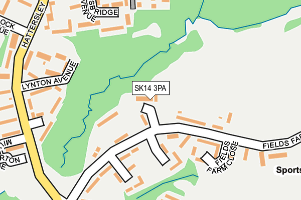 SK14 3PA map - OS OpenMap – Local (Ordnance Survey)