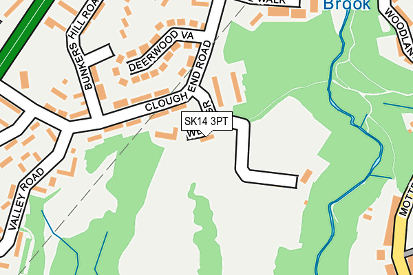 SK14 3PT map - OS OpenMap – Local (Ordnance Survey)