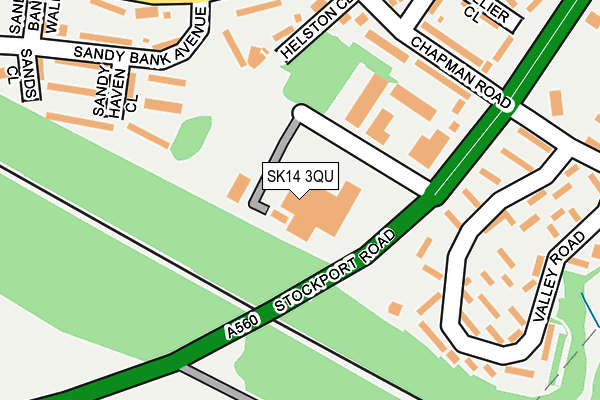SK14 3QU map - OS OpenMap – Local (Ordnance Survey)