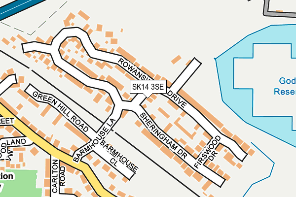 SK14 3SE map - OS OpenMap – Local (Ordnance Survey)