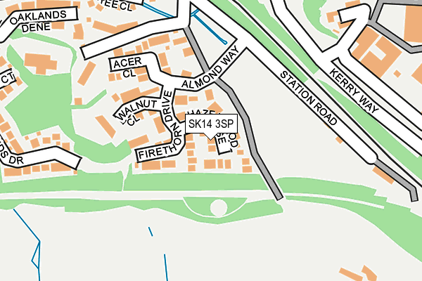 SK14 3SP map - OS OpenMap – Local (Ordnance Survey)