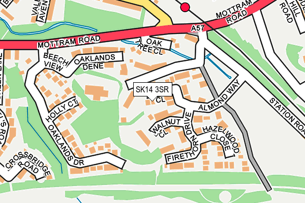 SK14 3SR map - OS OpenMap – Local (Ordnance Survey)