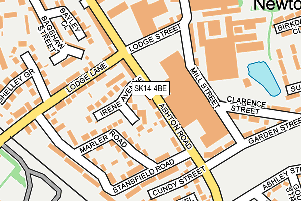SK14 4BE map - OS OpenMap – Local (Ordnance Survey)