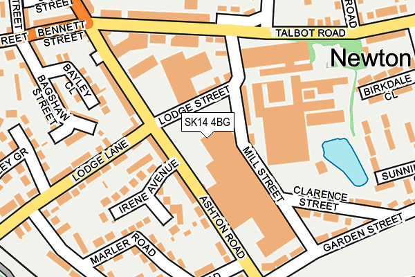 SK14 4BG map - OS OpenMap – Local (Ordnance Survey)