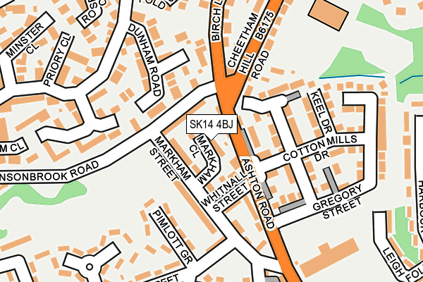 SK14 4BJ map - OS OpenMap – Local (Ordnance Survey)