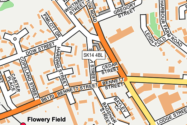 SK14 4BL map - OS OpenMap – Local (Ordnance Survey)