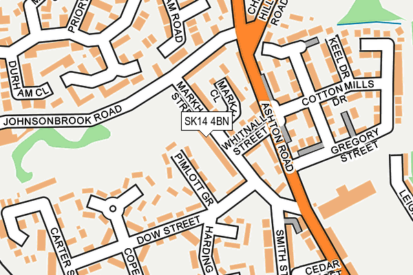 SK14 4BN map - OS OpenMap – Local (Ordnance Survey)