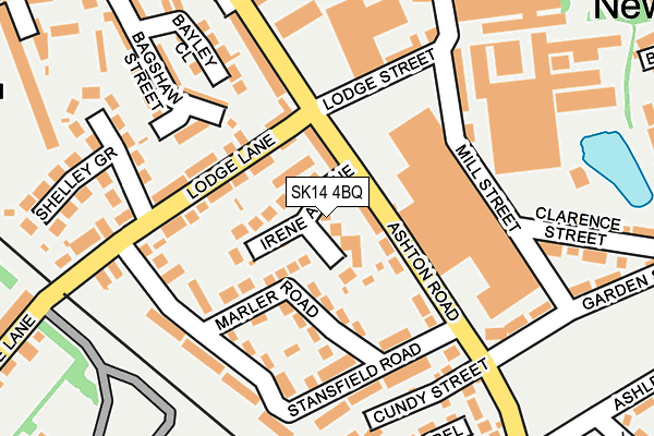 SK14 4BQ map - OS OpenMap – Local (Ordnance Survey)