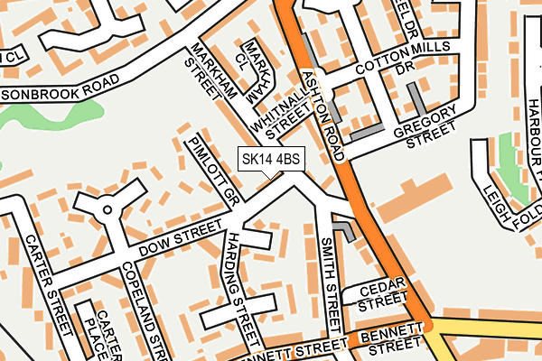 SK14 4BS map - OS OpenMap – Local (Ordnance Survey)