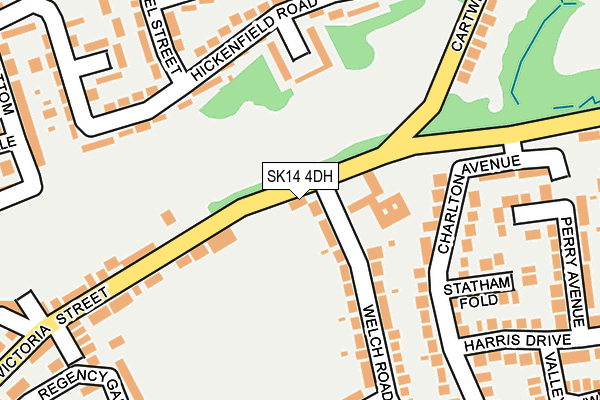 SK14 4DH map - OS OpenMap – Local (Ordnance Survey)