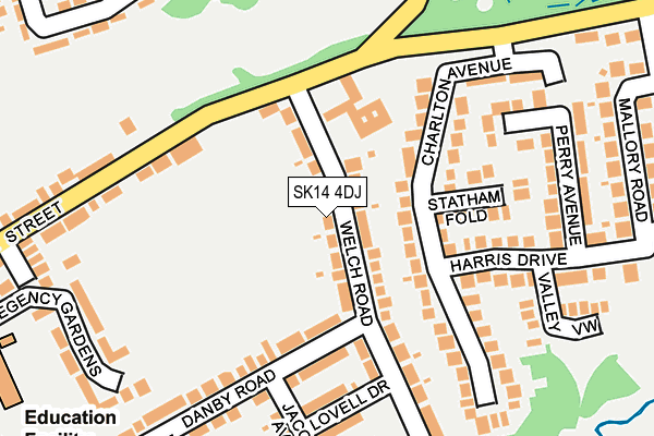SK14 4DJ map - OS OpenMap – Local (Ordnance Survey)
