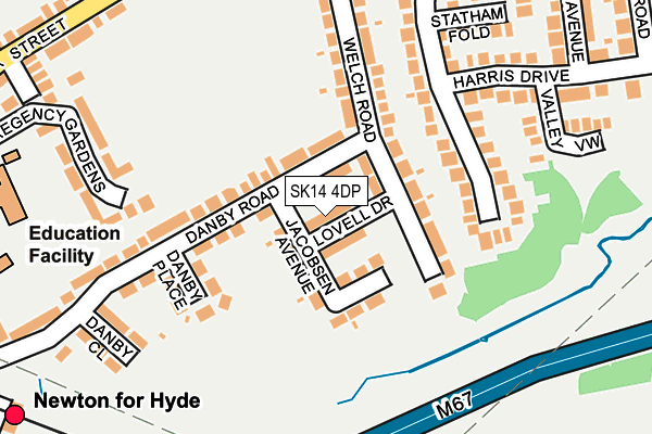 SK14 4DP map - OS OpenMap – Local (Ordnance Survey)