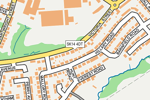 SK14 4DT map - OS OpenMap – Local (Ordnance Survey)
