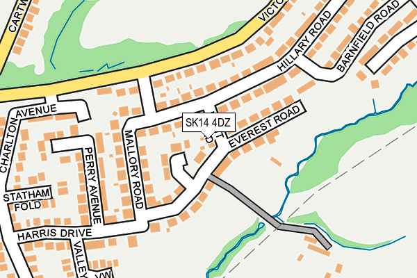 SK14 4DZ map - OS OpenMap – Local (Ordnance Survey)