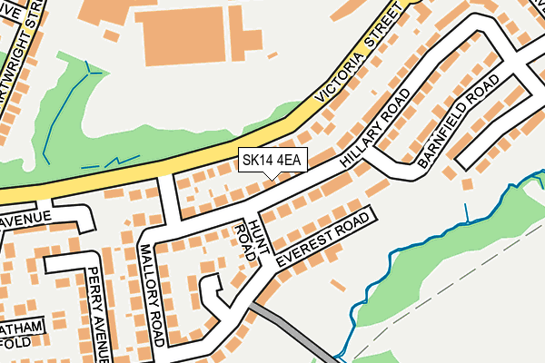 SK14 4EA map - OS OpenMap – Local (Ordnance Survey)