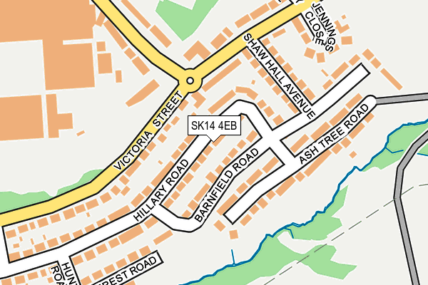 SK14 4EB map - OS OpenMap – Local (Ordnance Survey)