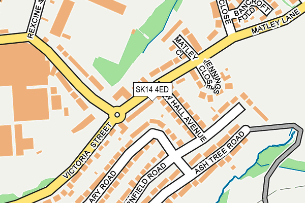 SK14 4ED map - OS OpenMap – Local (Ordnance Survey)
