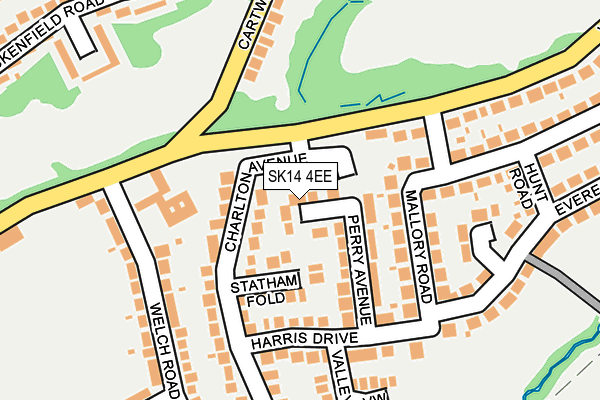 SK14 4EE map - OS OpenMap – Local (Ordnance Survey)