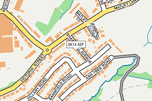 SK14 4EF map - OS OpenMap – Local (Ordnance Survey)