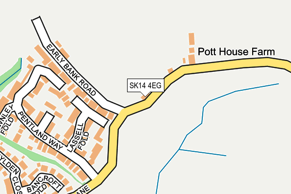 SK14 4EG map - OS OpenMap – Local (Ordnance Survey)